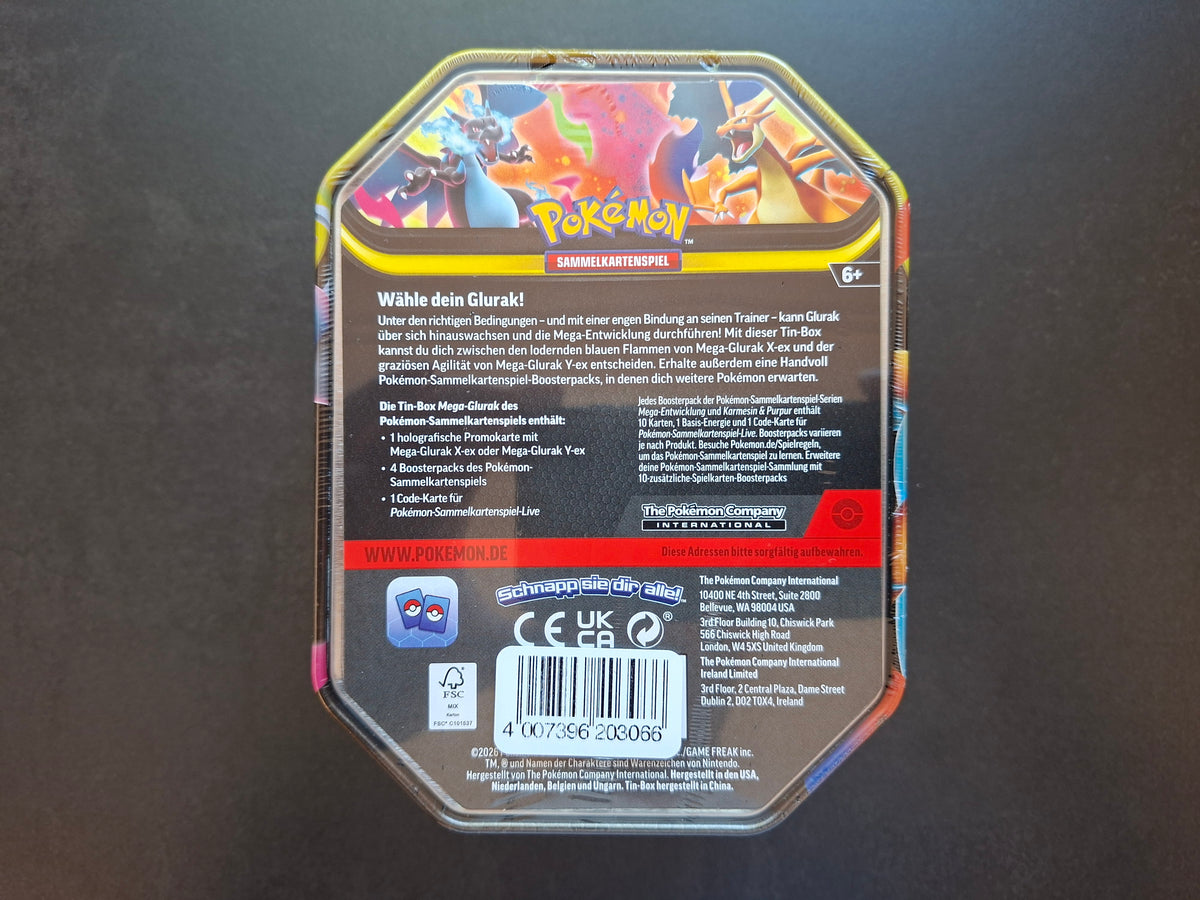 Pokémon Mega-Glurak Tin-Box (DE)