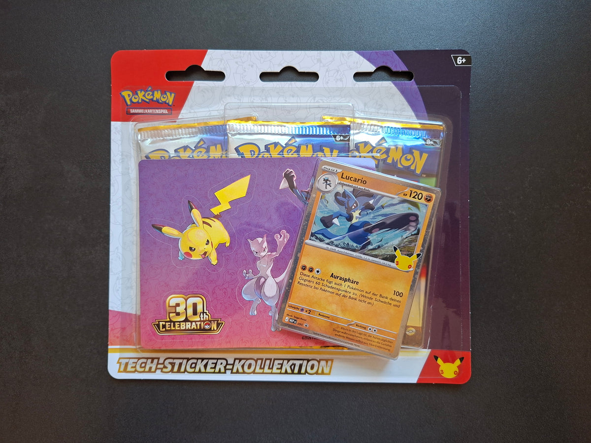Pokémon 30 Jahre 3-Pack-Blister Lucario (DE)