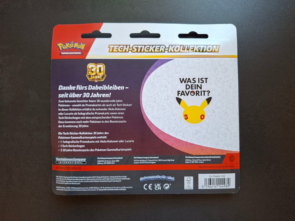 Pokémon 30 Jahre 3-Pack-Blister Lucario (DE)