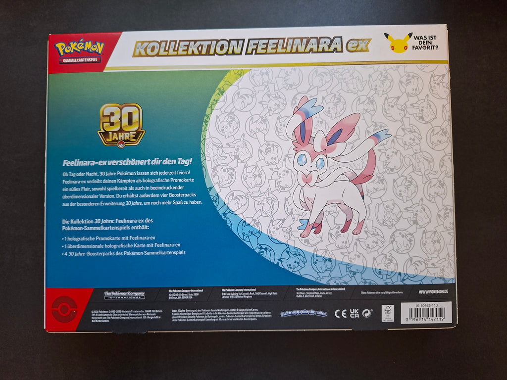 Pokémon 30 Jahre Kollektion Feelinara-ex - VERPACKUNGSRISS (DE)