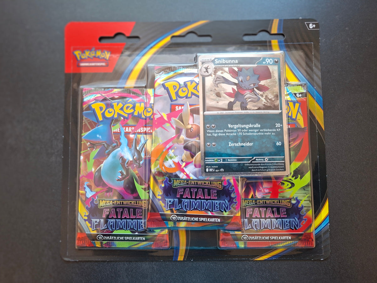 Pokémon Fatale Flammen 3-Pack-Blister - Promo-Auswahl (DE)