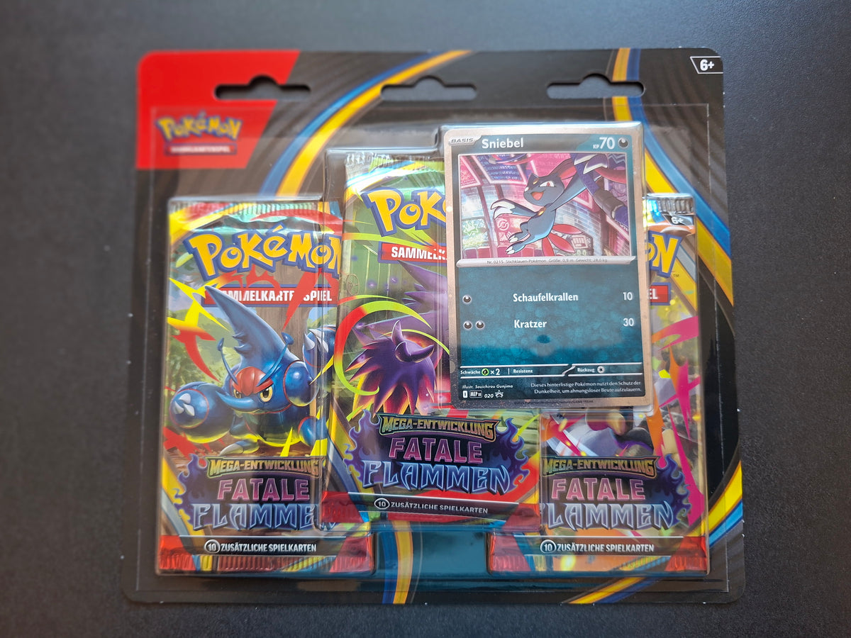 Pokémon Fatale Flammen 3-Pack-Blister - Promo-Auswahl (DE)