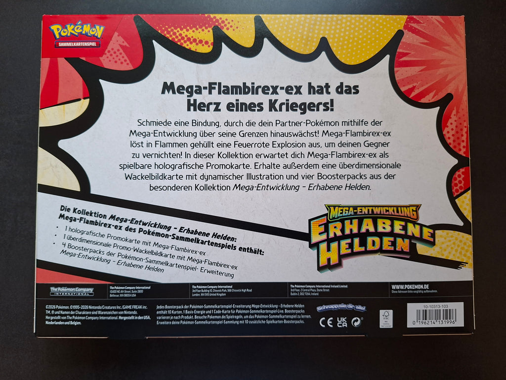 Pokémon Erhabene Helden Kollektion Mega VERPACKUNGSRISSE (DE)