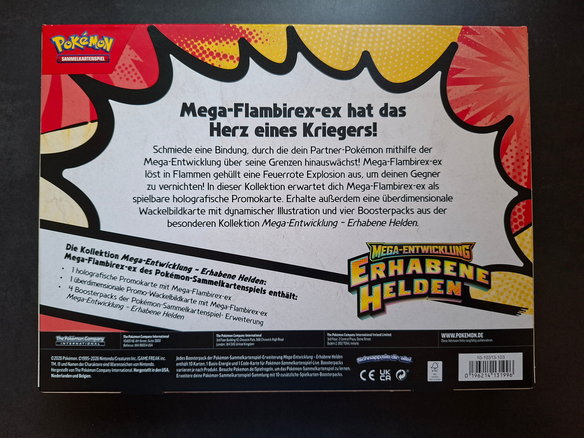Pokémon Erhabene Helden Kollektion Mega VERPACKUNGSRISSE (DE)